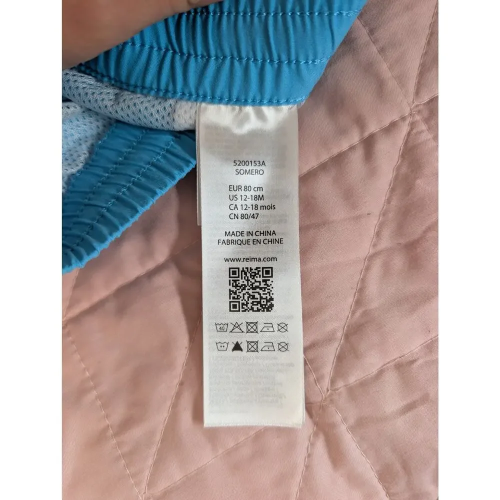 Reima Somero Toddler Swim Shorts 12-18M Blue UPF 50+